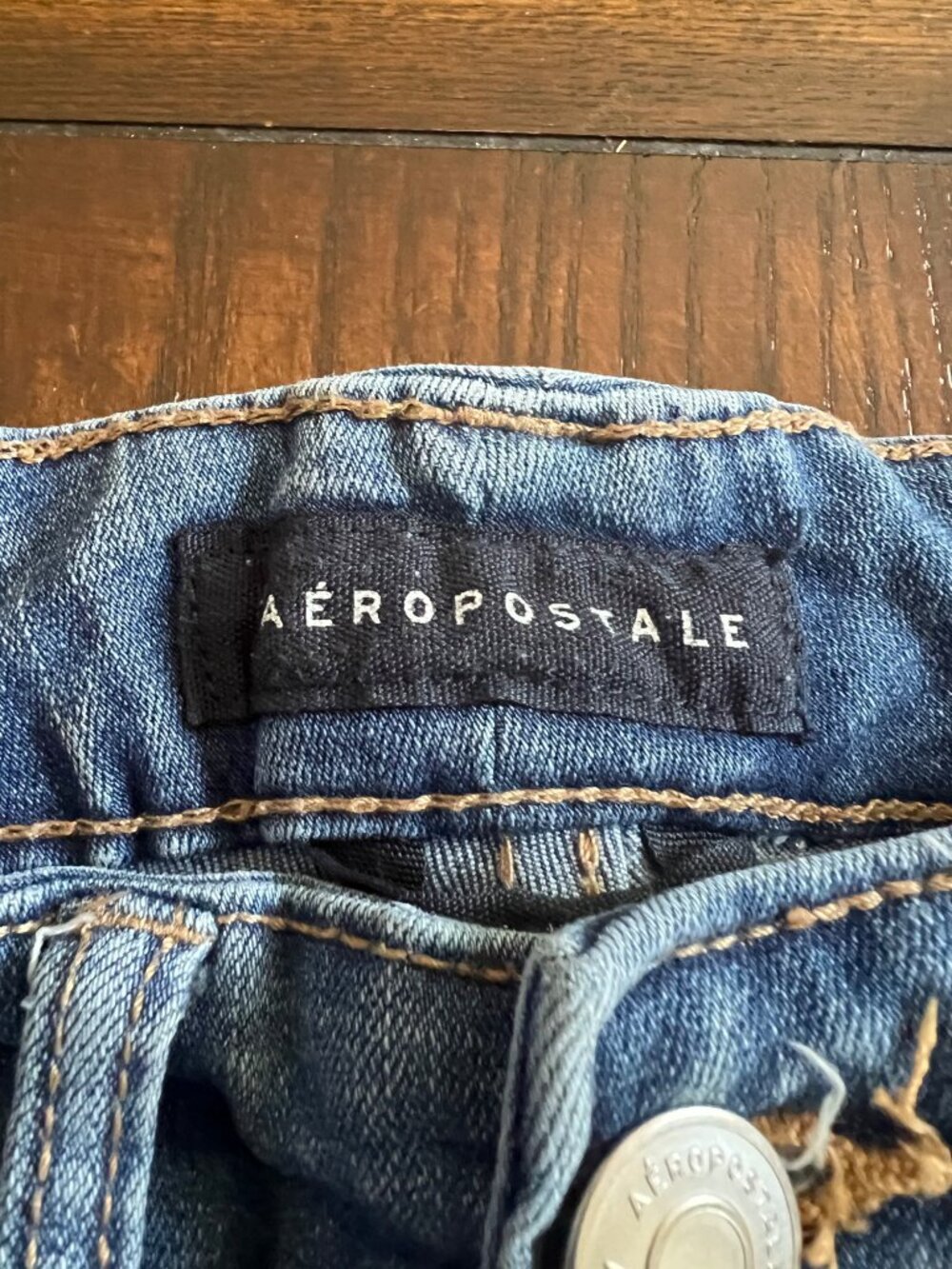 Aeropostale Distressed Ankle Legging Denim Jeans 0 Skinny Jeggings Ripped High R - Picture 5 of 11